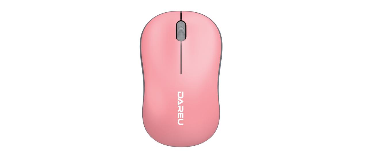 Chuột không dây Dareu LM106G Pink có thiết kế tiện dụng