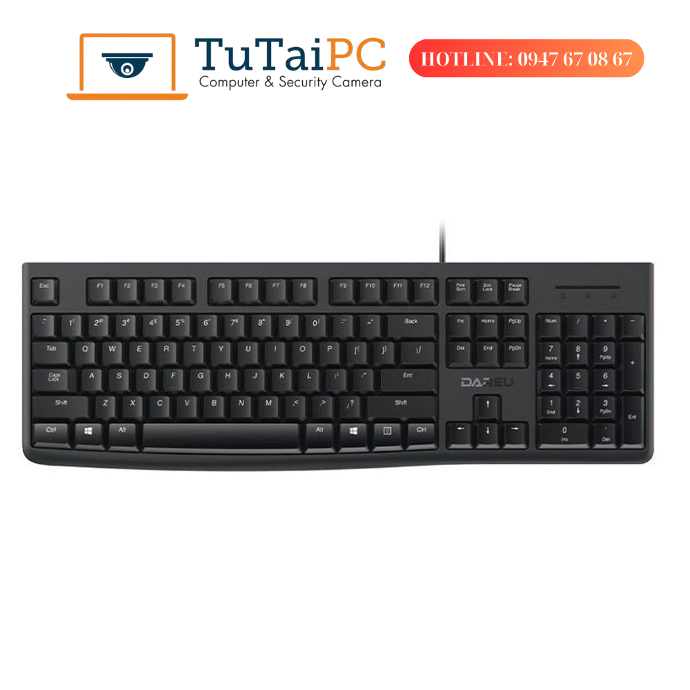 Bàn Phím Văn Phòng có dây DAREU LK185 Black