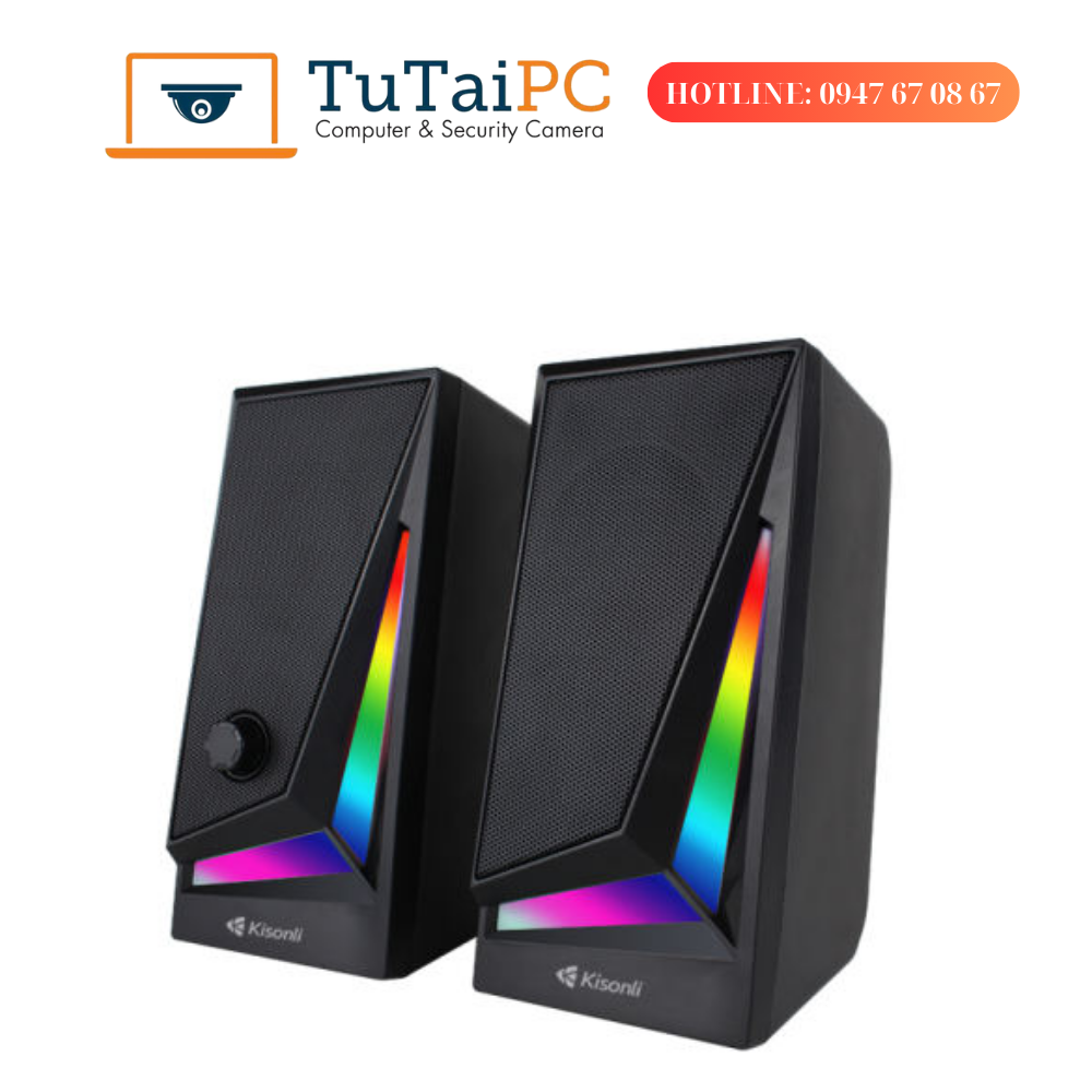 Loa vi tính 2.0 KISONLI X1 LED RGB