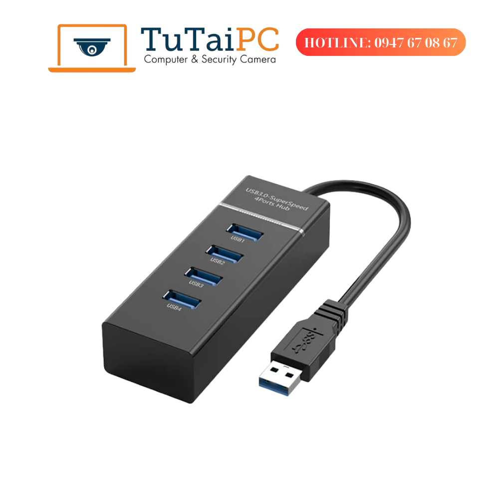 Bộ chia/Hub Chia 4 Cổng USB 3.0 Dây dài 30cm